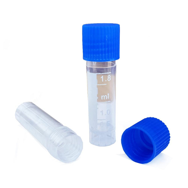 Upright 2mL storage vial with screw top cap