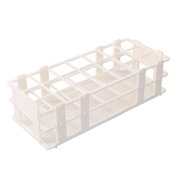 Polypropylene Wet/Dry Test Tube Rack, White (A8040)