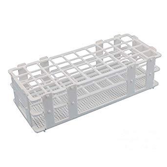 Polypropylene Wet/Dry Test Tube Rack, White (A8040)