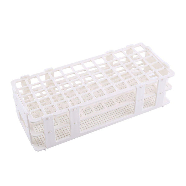 Polypropylene Wet/Dry Test Tube Rack, 60, 40, or 21 Holes, White (A8040) - Benz Microscope Optics Center