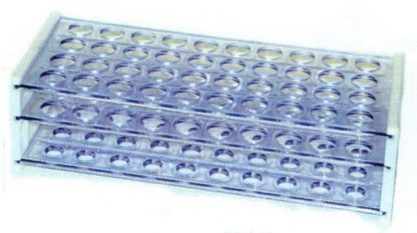 Plastic Test Tube Rack, Holds 40 Tubes or Pipettes up to 18mm diameter (#A8044) 