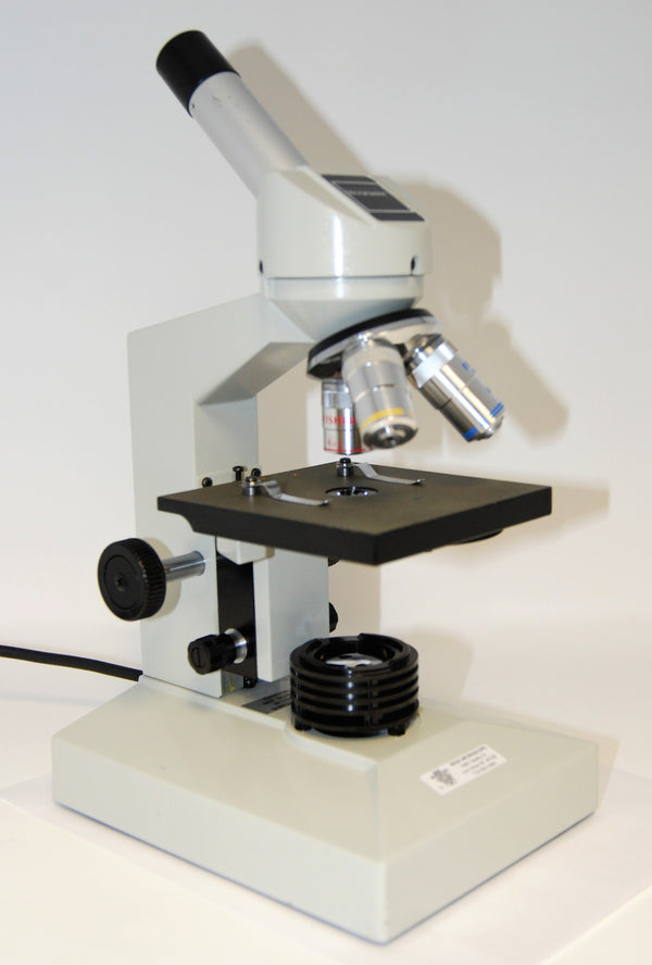 Reconditioned Fisher Micromaster VSLD 4x/10x/40x Monocular Compound Microscope - Benz Microscope Optics Center