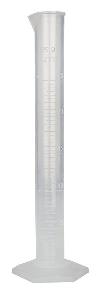 GRADUATED CYLINDER WITH HEX BASE, POLYPROPYLENE, 100ml (#H224)